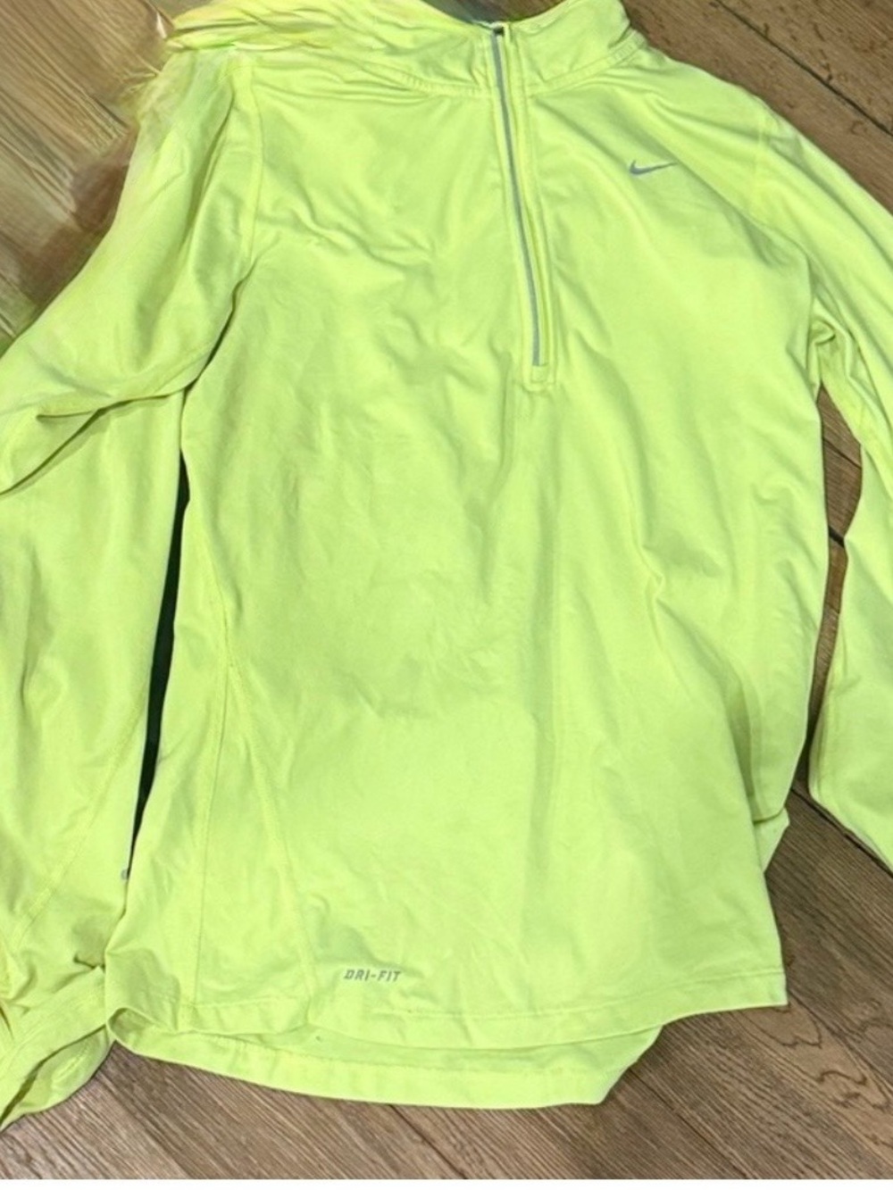 Nike Dri-FIT High-Visibility Yellow Quarter-Zip Pullover